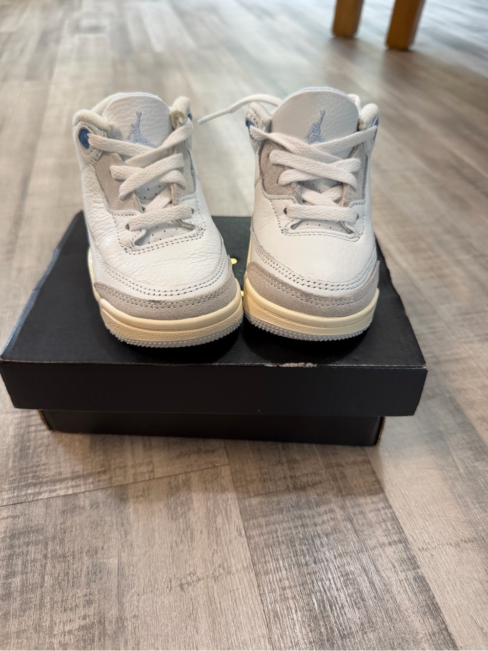Nike Air Jordan 3 Retro TD Summit White Hydrogen Blue Toddler Size 6C DM0968-101